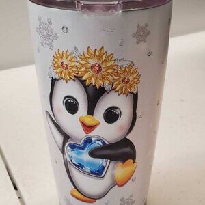 Penguin Tumbler 20 oz, Penguin Travel Coffee Cup Double Wall Stainless Steel Vac
